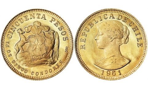 Cile, 50 Pesos 1961 FDC